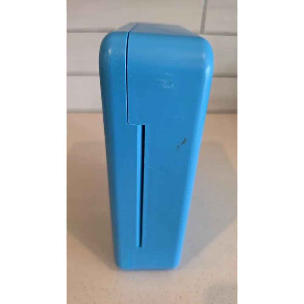 Mr. Beast Feastables Blue Plastic Lunch Box Dishwasher, Microwave, Freezer Safe